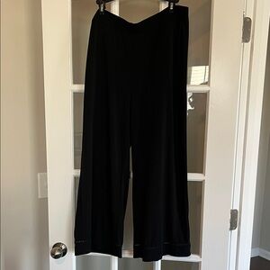 Rafaella Black Wide-Leg Women's Pants